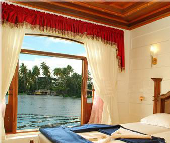 View from Luxury Houseboat Bedroom